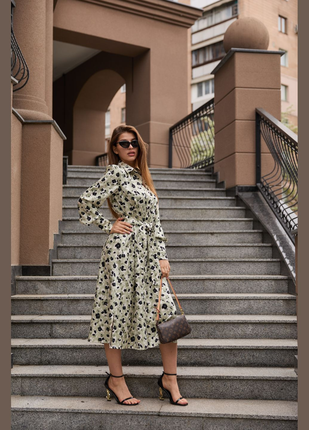 Оливковое платье MN