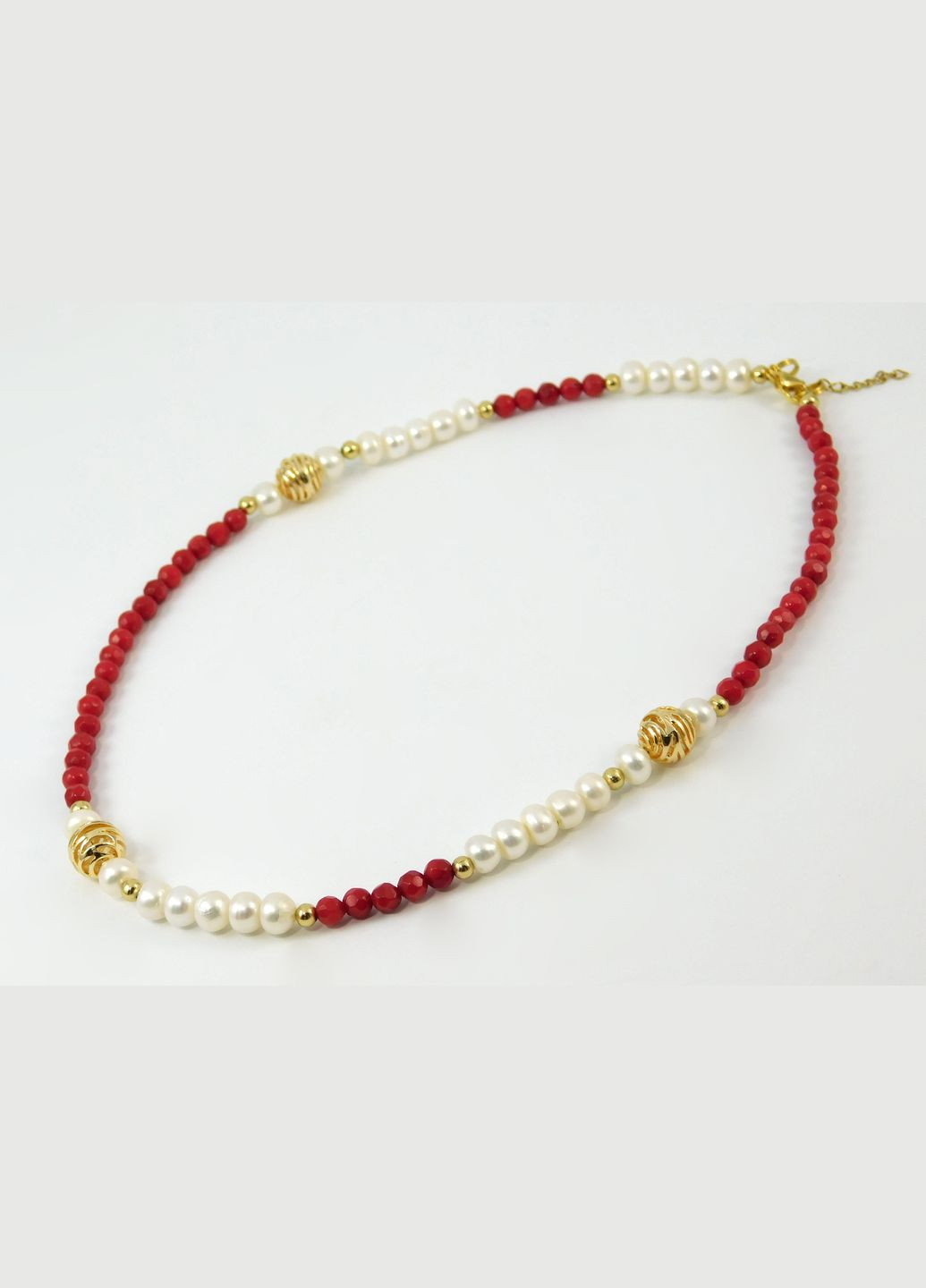 Намисто "Поцілунок" Корал, Перли Fursa fashion (322313426)