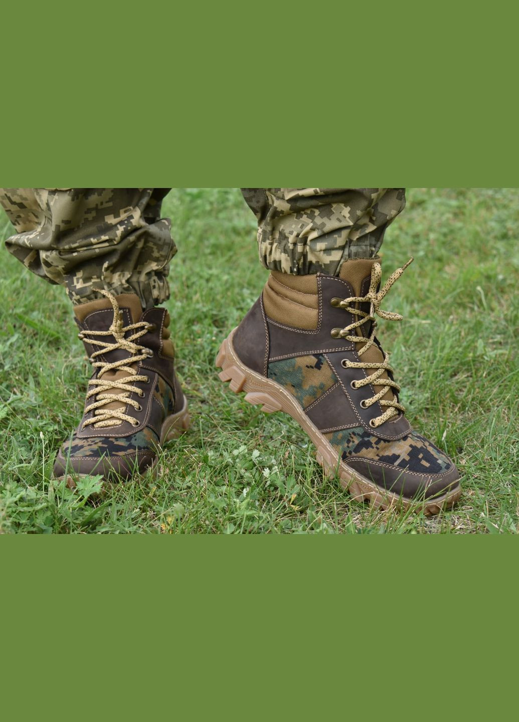 Військові Чоловічі Тактичні Берці Зимові. 36-48р Коричневі+Піксель. Теплі та зручні! MSZM-1019 No Brand (301138635)