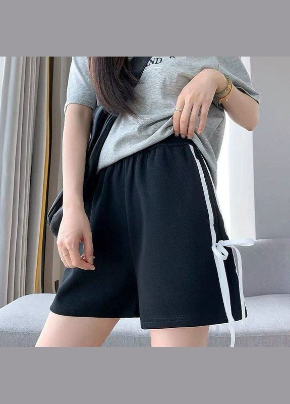 Милые черные шортики с бантиками на высокой посадке No Brand 2751-1 (327496770)