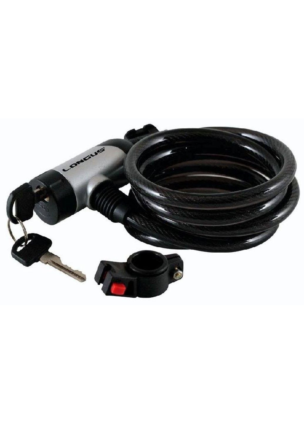 Замок 10х1800мм + крепления, серый Longus (312484410)