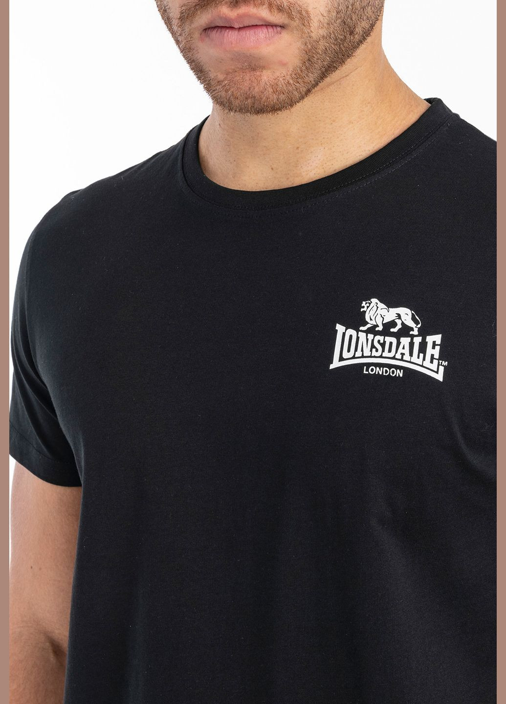 Чорна футболка Lonsdale Whiteness
