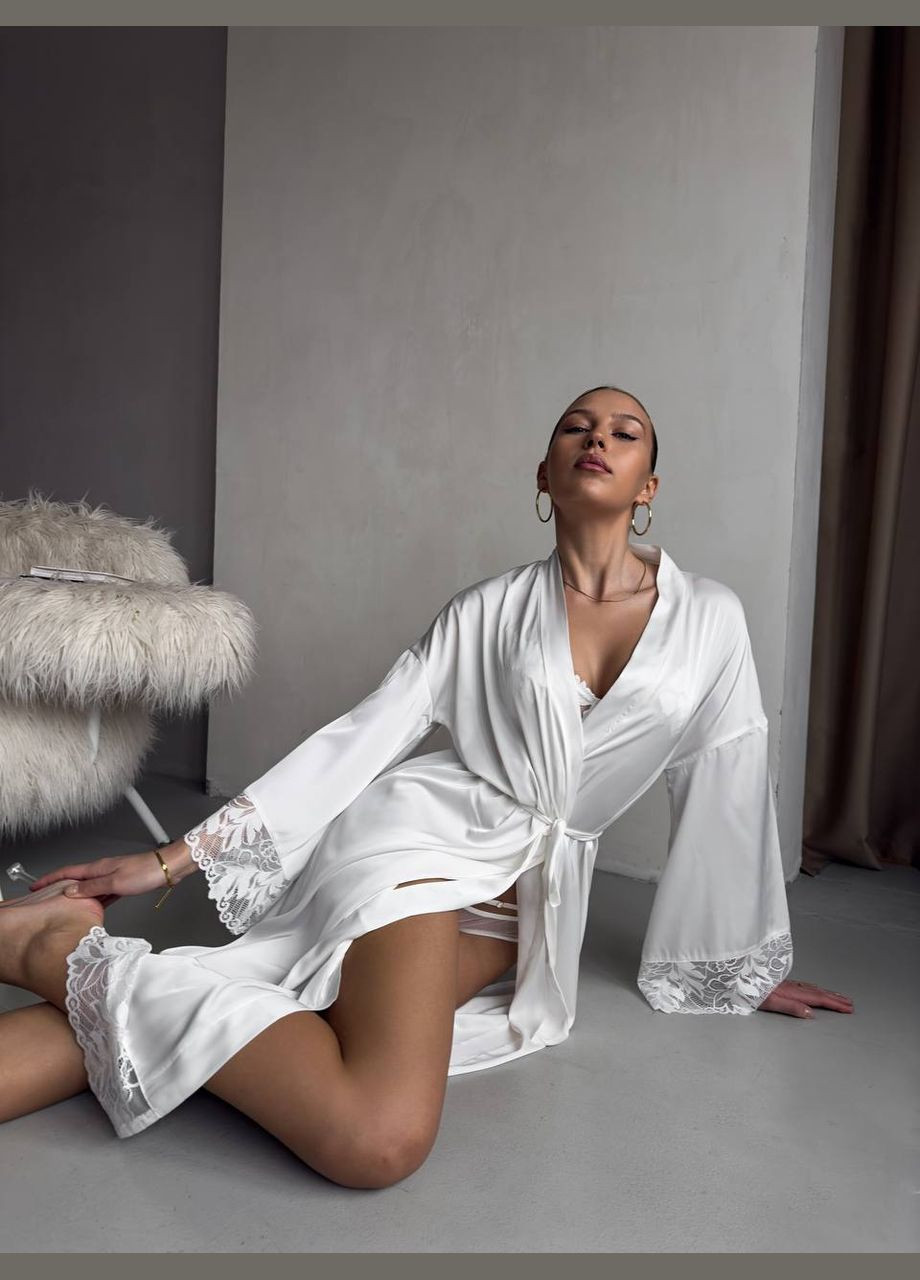 Халат с кружевом No Brand (315864270)