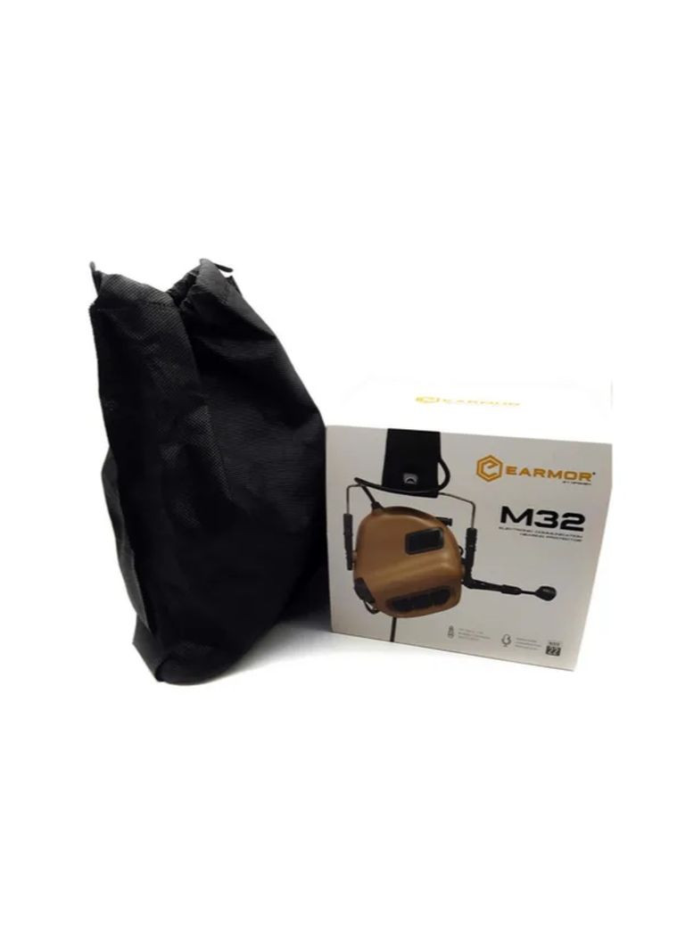 Навушники активні Earmor M32 для стрільби тактичні з радіо-гарнітурою Койот No Brand (314809993)