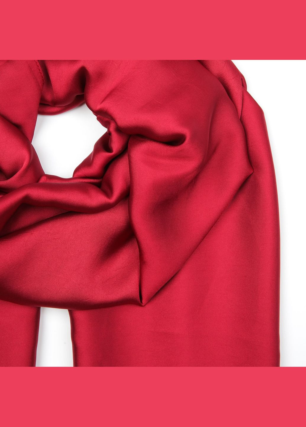 Палантин жіночий однотонний атлас бордовий КРІСТАЛ LuckyLOOK 723-443 (326487860)