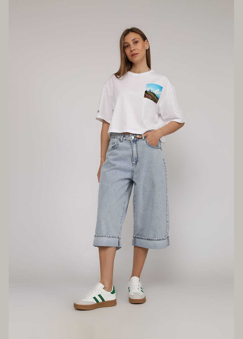 Футболка с коротким рукавом женская цвет белый CB-00274613 Yuki - (330751505)