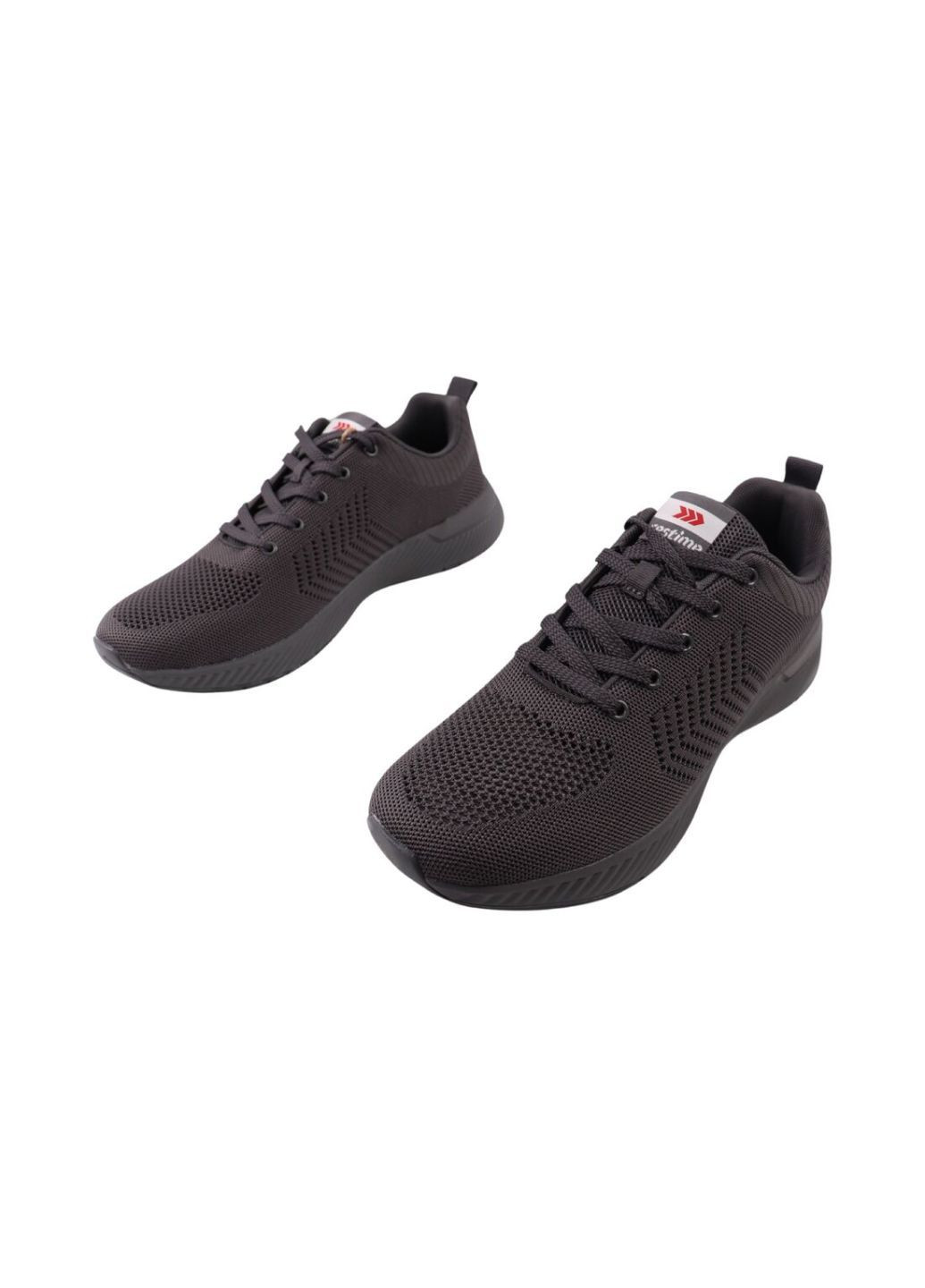 Серые кроссовки мужские серые текстиль Restime 266-24/25LK