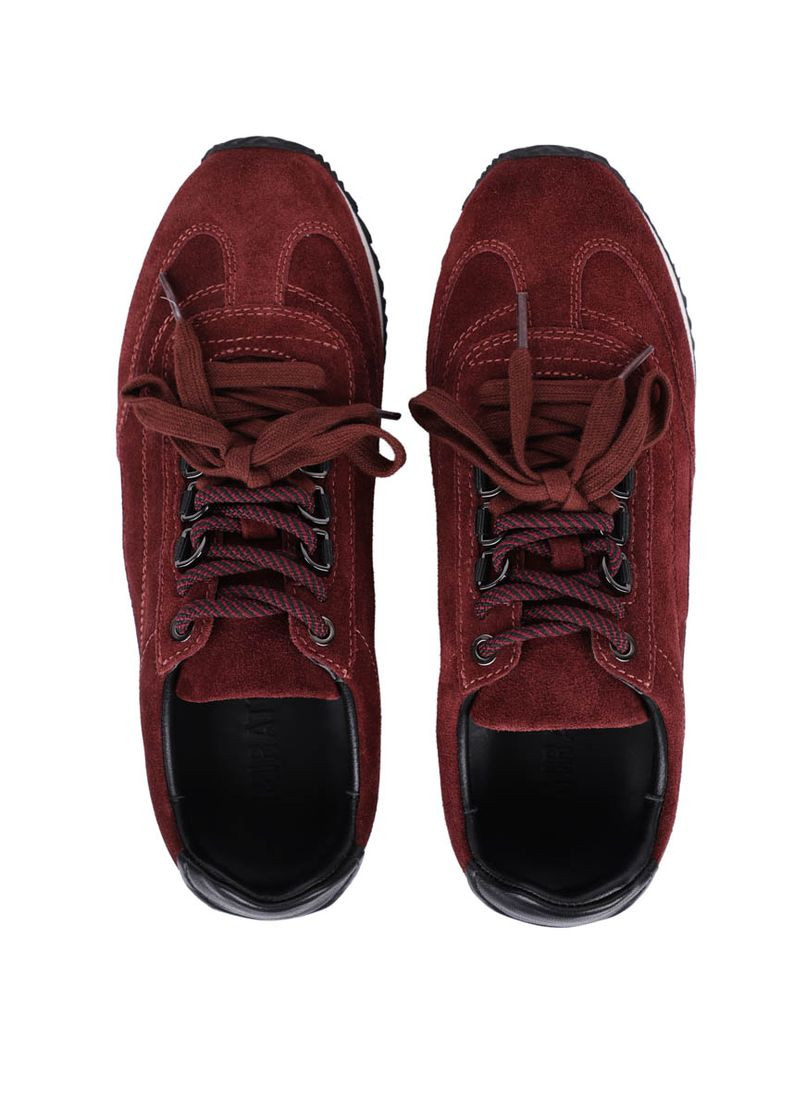 Женские Кроссовки 201-24214-1-2A Бордовый Велюр MIRATON бордовые демисезоны (368753973)