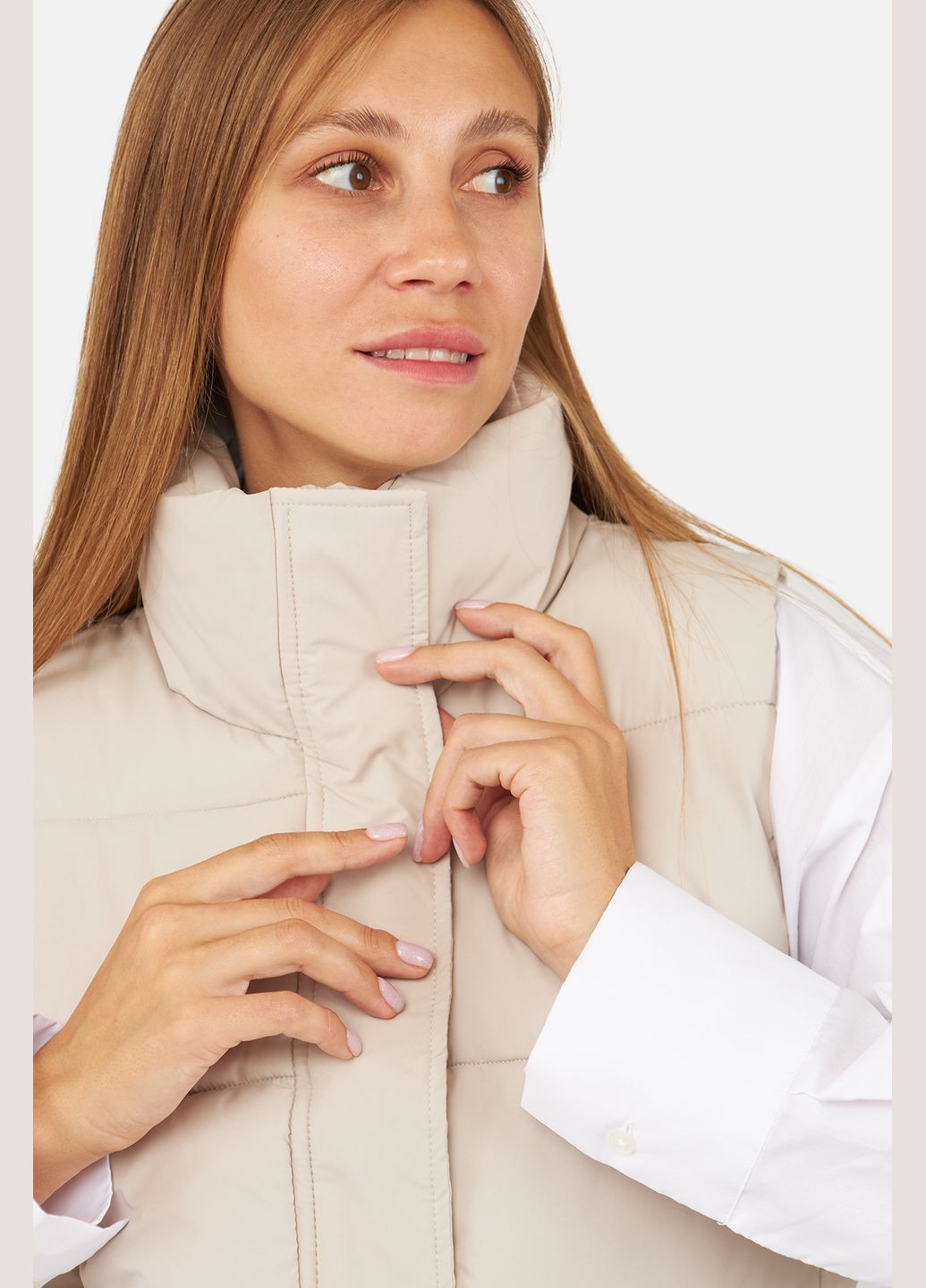 Женский утепленный жилет цвет бежевый CB-00256280 Xue Jiayi (316032843)