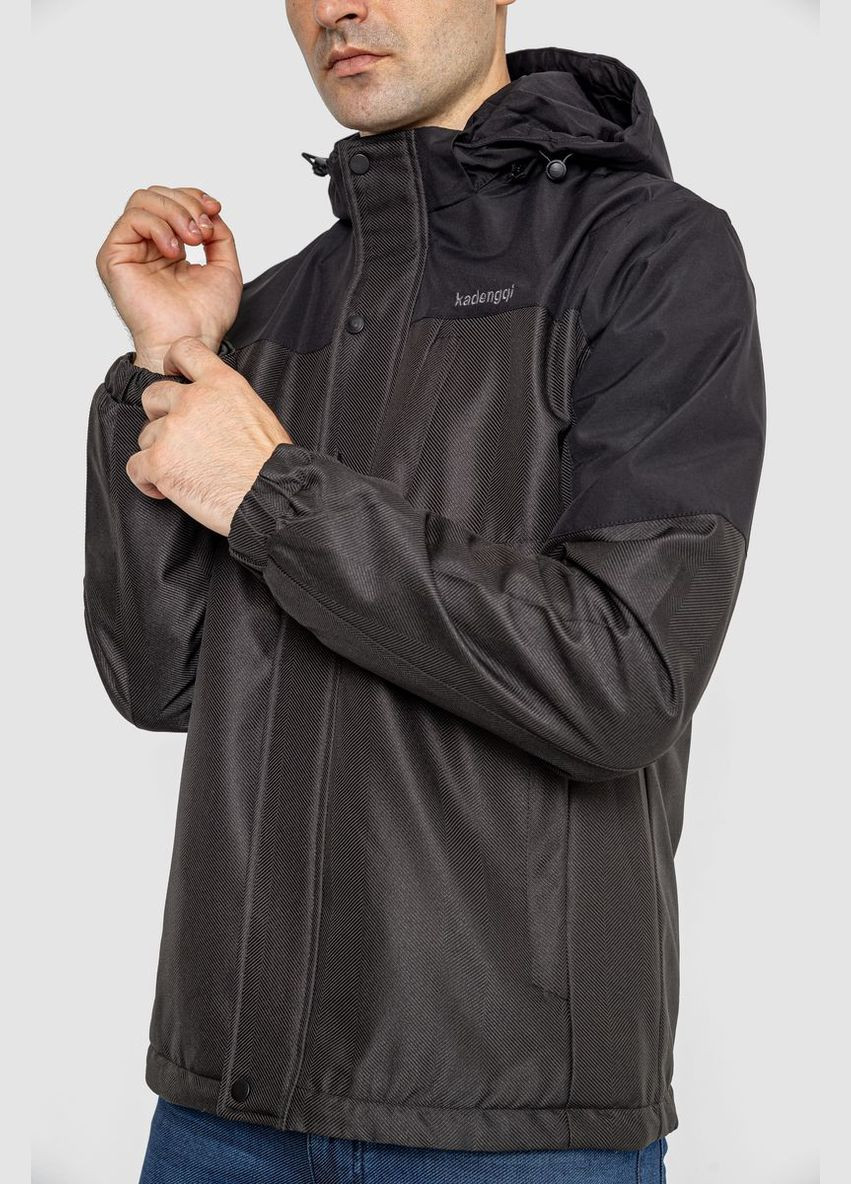 Черная демисезонная куртка мужская демисезонная с капюшоном,, Ager