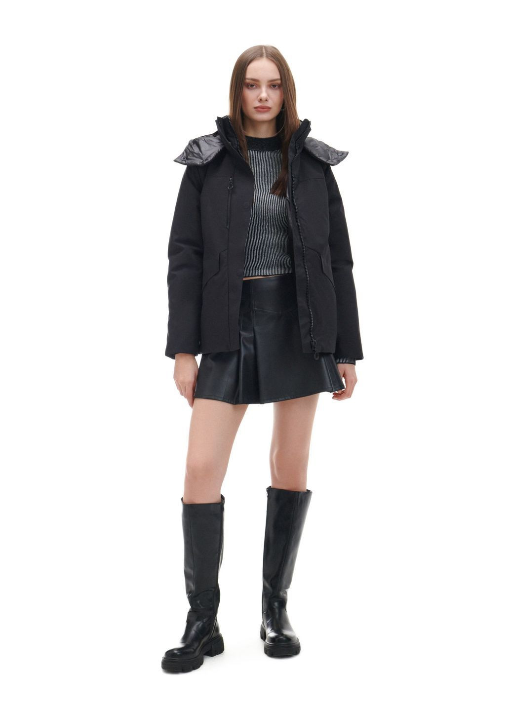 Черная куртка демисезон,черный, Cropp