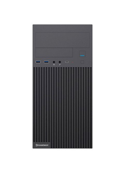 Корпус MT-321-NP-2U3 Black, без БЖ, Mini Tower, Micro ATX / Mini ITX, 2хUSB 3.0, 1xType-C, 373x173x353 мм, 0.5 мм, 2.7 кг GameMax (362215145)