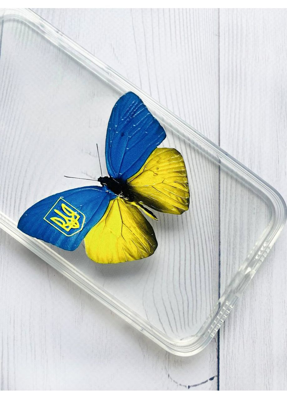 Прозрачный чехол на Samsung Galaxy S22:: Бабочка Украина (принт 255) Creative (360672132)
