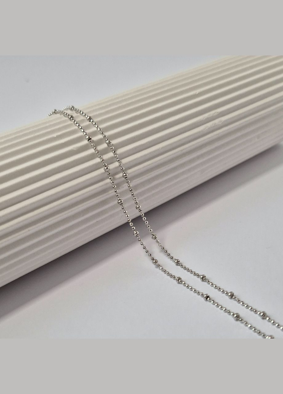 Срібний ланцюжок см кольє з кульками срібло 925 проби Родоване 808р1/45 2.70г No Brand (323223265)