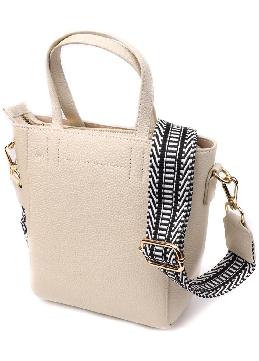 Сумка через плечо женская из натуральной кожи средняя Белый 39334 Vintage (355245263)