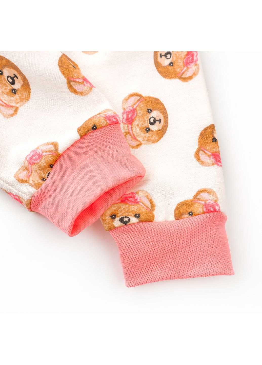 Чоловічок для дівчинки на кнопках з крильцями та пов'язкою з ведмедиками Girl Bears Рожевий dexter's (362617437)