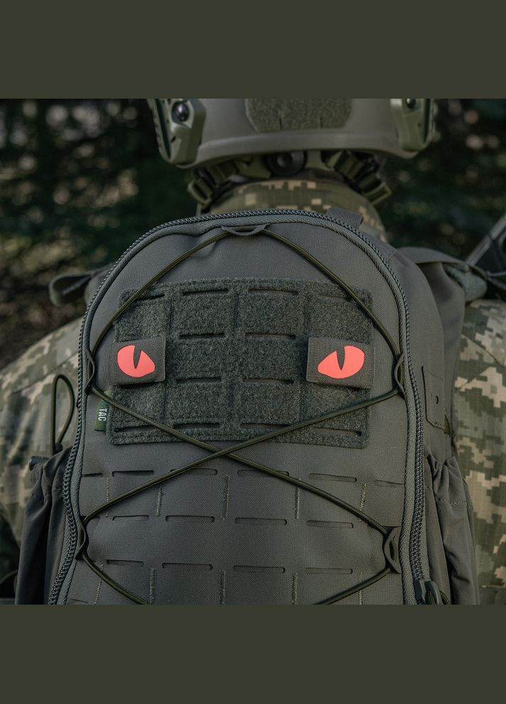 Нашивка Tiger Eyes Laser Cut (пара) Ranger Green/Red/GID M-TAC (315047366)