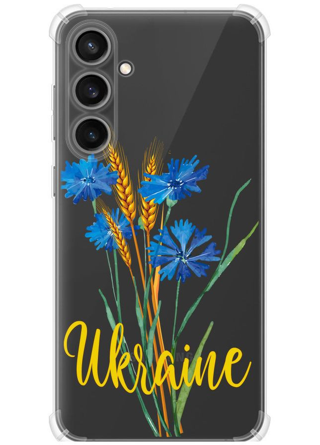 Силіконовий протиударний с посиленими кутами чохол 'Ukraine v2' для Endorphone Samsung Galaxy S23 FE (322426283)