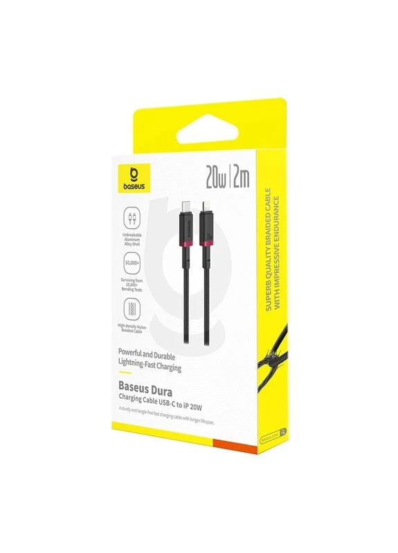 Кабель Dura Series Fast Charging Cable Type-C to iP 20W 2m Red+Black Baseus (388967687)