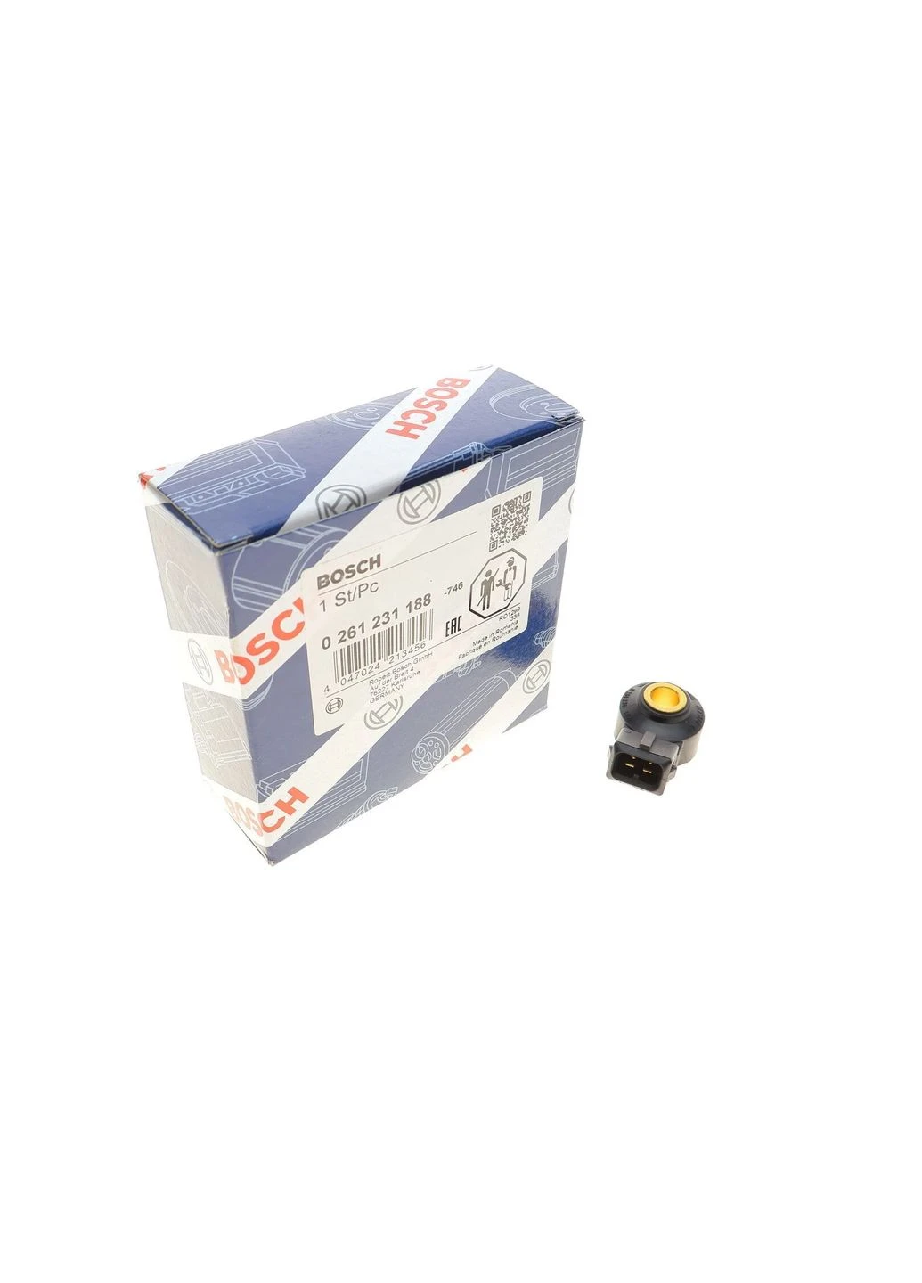 Датчик детонації CITROEN, MВ, OPEL, PEUGEOT (вир-во ) 0261231188 Bosch (366107628)