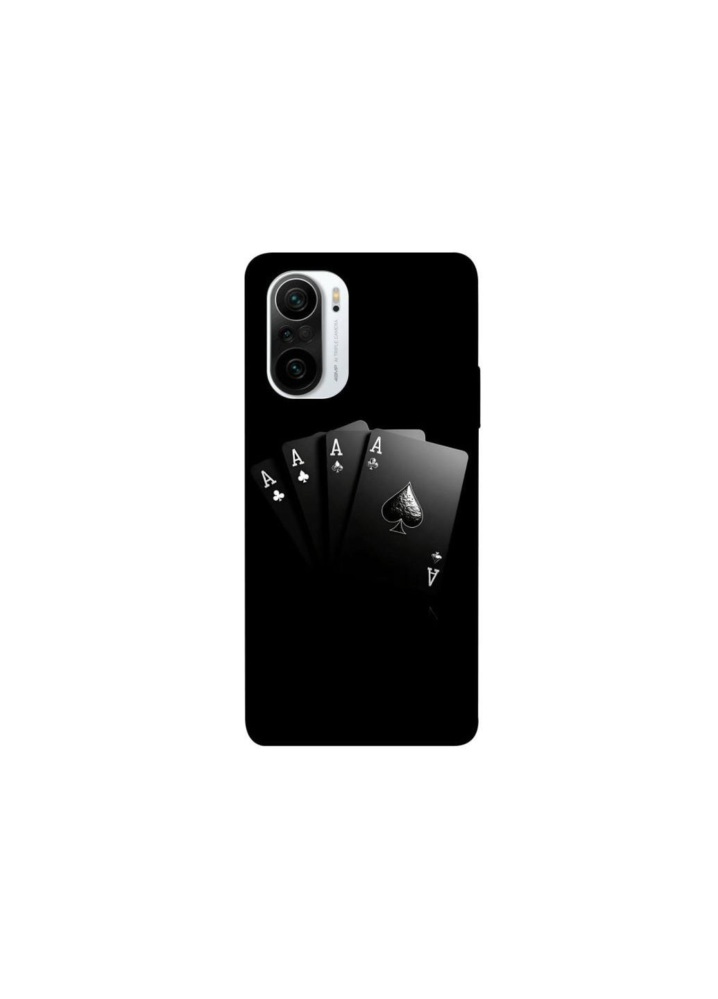 Чехол на Xiaomi Redmi K40 / K40 Pro / K40 Pro+ / Poco F3 Black Cards Frontalka (354686380)