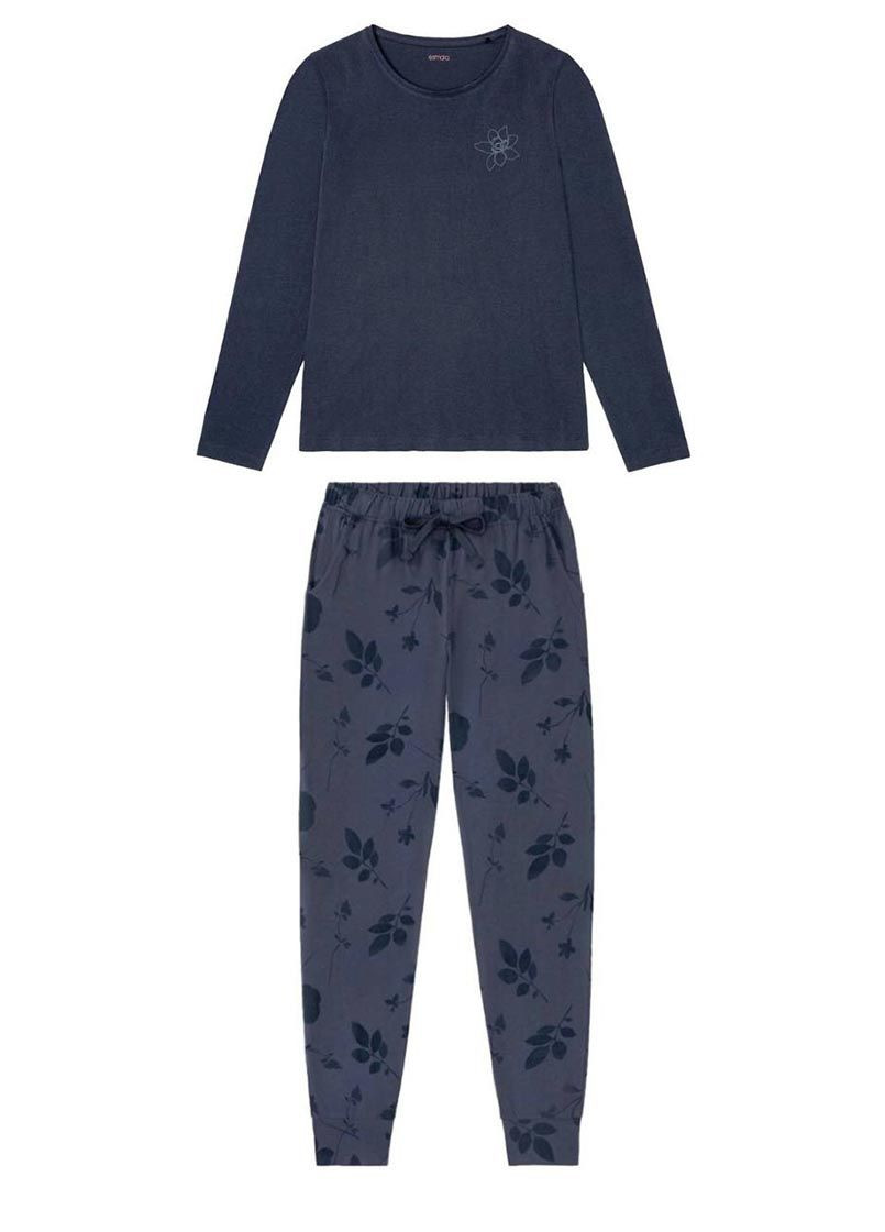 Темно-синяя всесезон пижама реглан + брюки Esmara