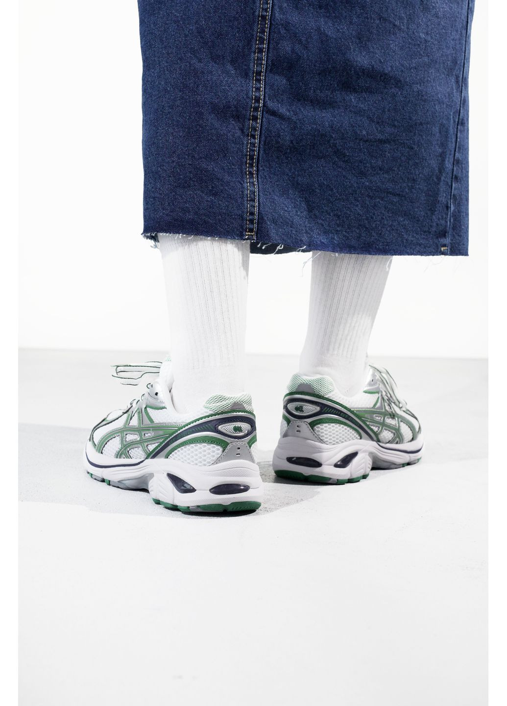 КРОСІВКИ ЖІНОЧІ ASICS GT-2160 WHITE / SILVER / GREEN АСІКС GT-2160 No Brand сірі демісезони (368870458)