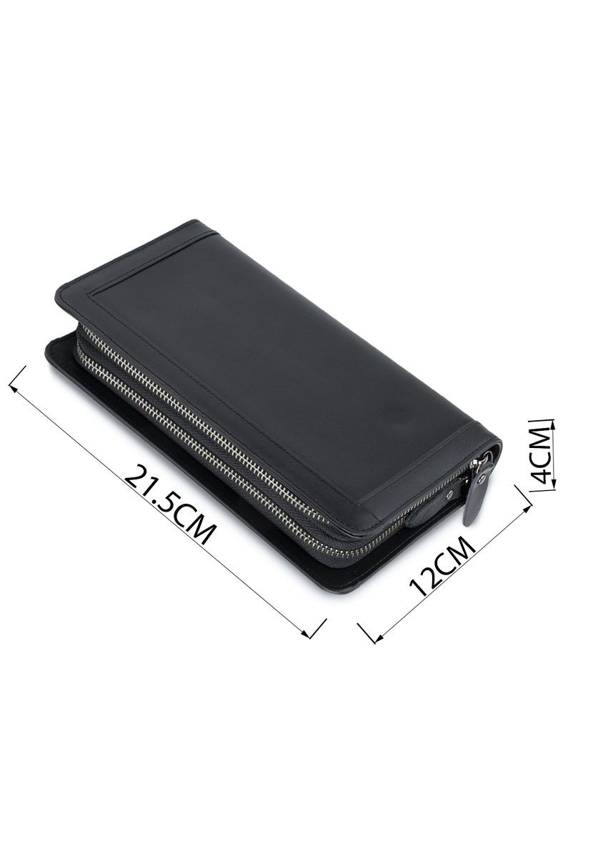 Мужской клатч-барсетка с ремешком на руку 2 отдела для кредиток и купюр черный (sku_14657) No Brand (329901825)