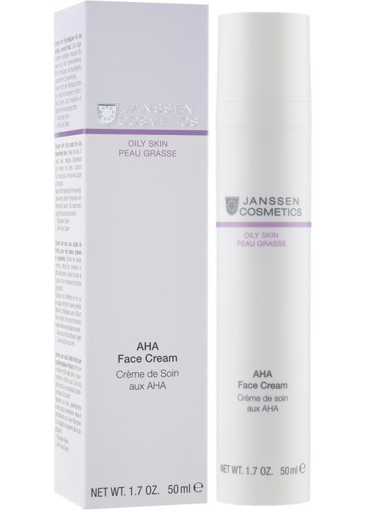 Активный крем с фруктовыми кислотами для жирной кожи Aha Face Cream 50ml (454263-7145) Janssen Cosmetics (368667250)
