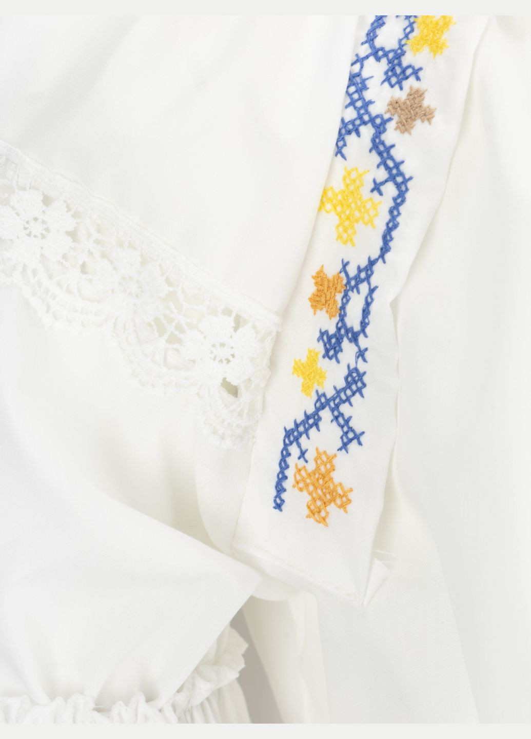 Белая вышиванка рубашка с принтом женская 5544 белый (2000990591135a) shop (2000990591135) ES-Q полиэстер, хлопок (315966288)