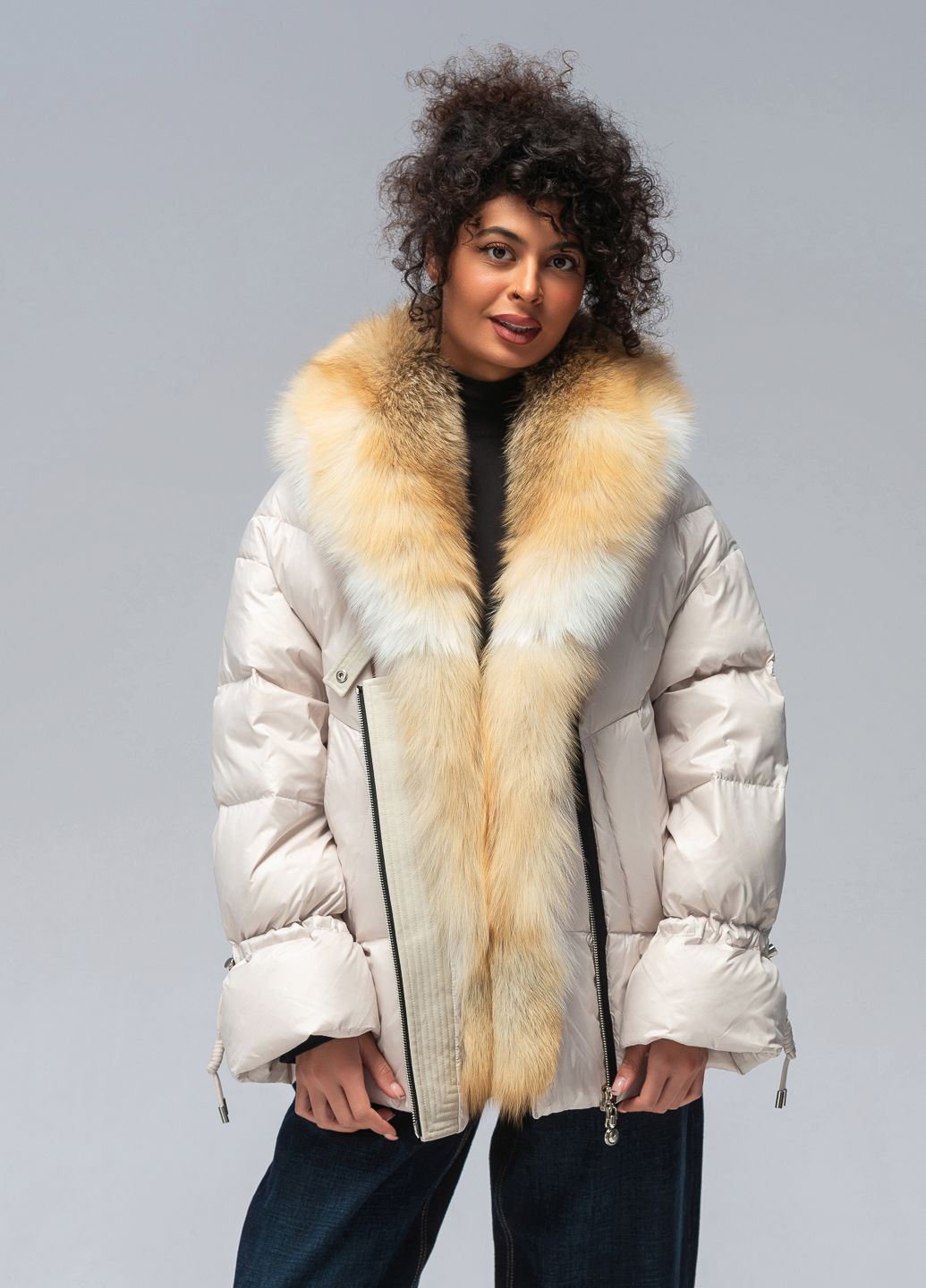 Серый зимний Пуховик Vo-tarun