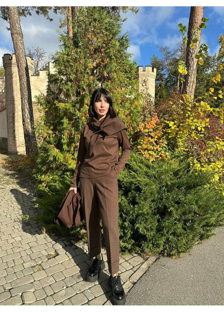 Женские шерстяные брюки с подворотом на резинке MKNK3015/3 Nora Kvittin (366431176)