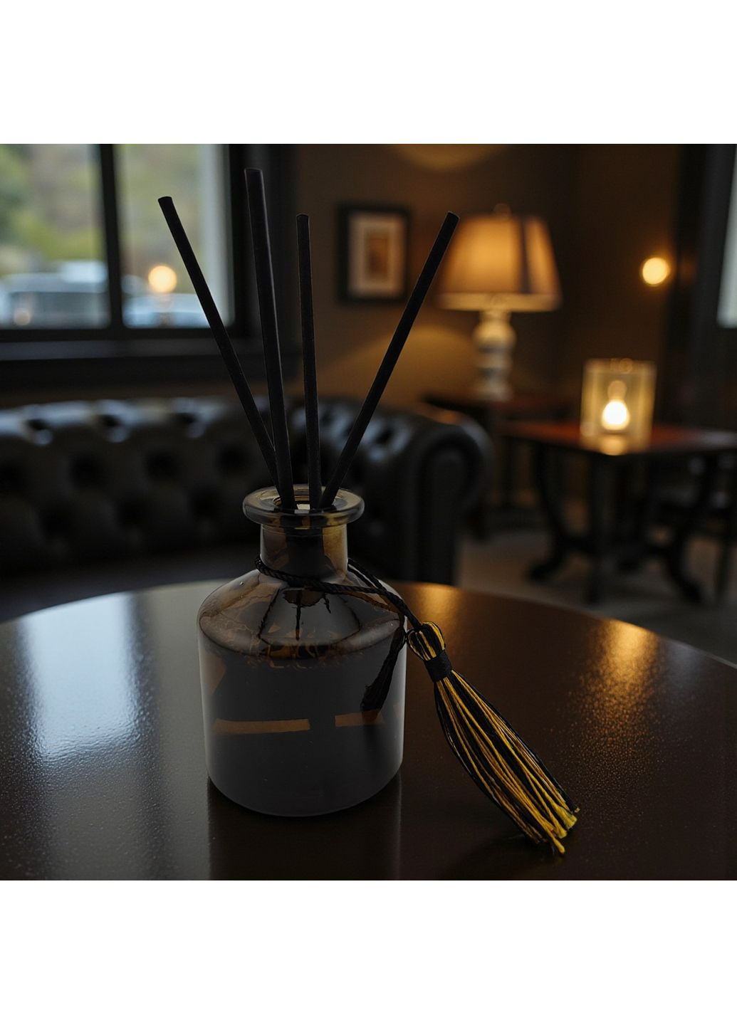 Аромадифузор Лаванда парфум для дому з ефірною олією тростинними паличками натуральний аромат Чорний 160_3_0_2C No Brand (369667769)