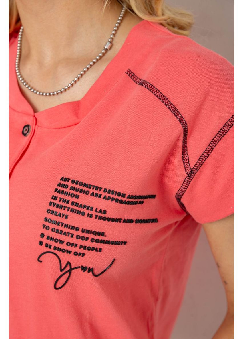 Коралова піжама жіноча з принтом,, 243r0004-p3 Sude