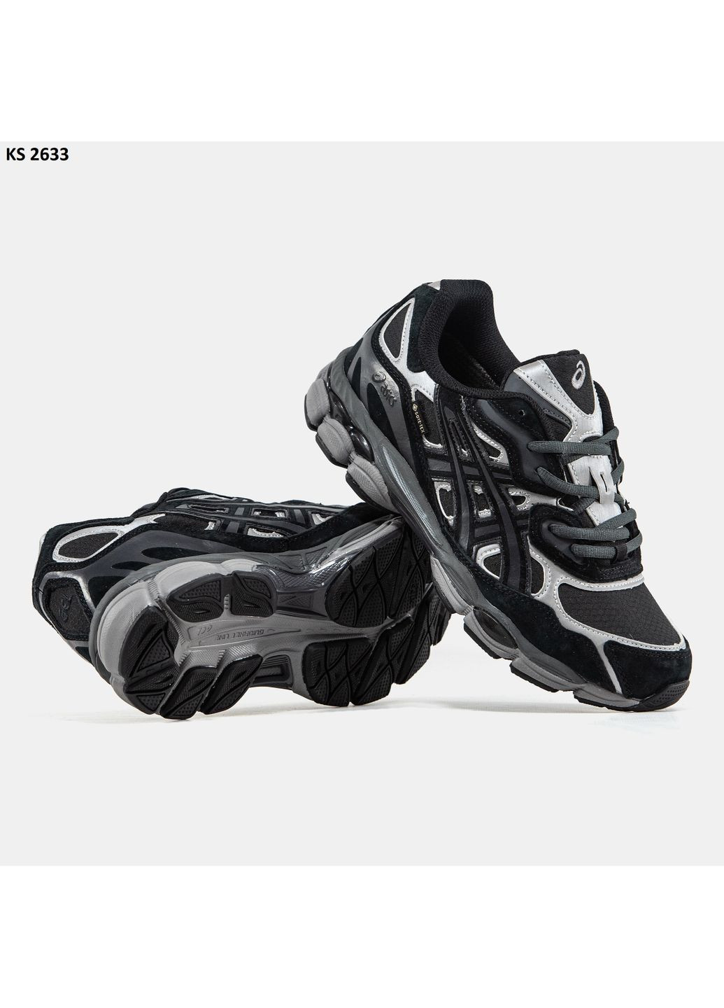 Черные демисезонные кроссовки мужские asics gel-nyc gore-tex black асикс гель нюк No Brand