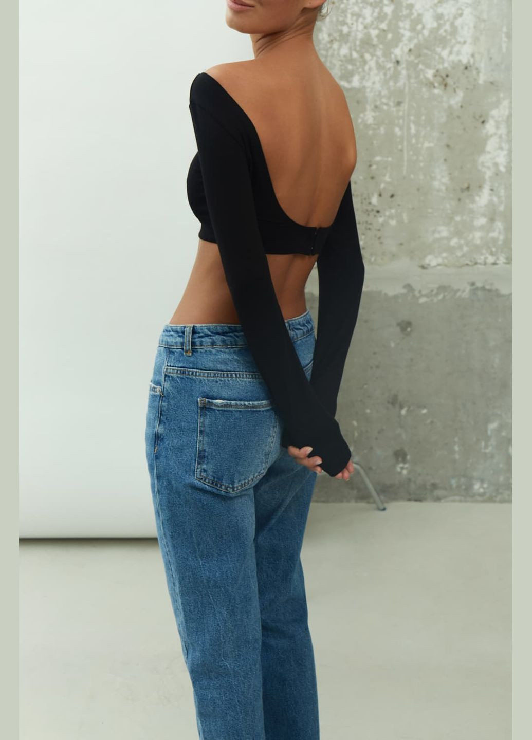 Топ укороченный с открытой спиной Белый 460 Papaya (253474259)