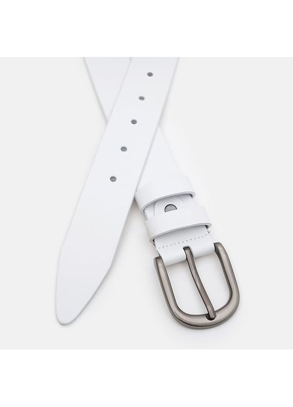 Жіночий шкіряний ремінь 110v1genw112-white Borsa Leather (371362178)