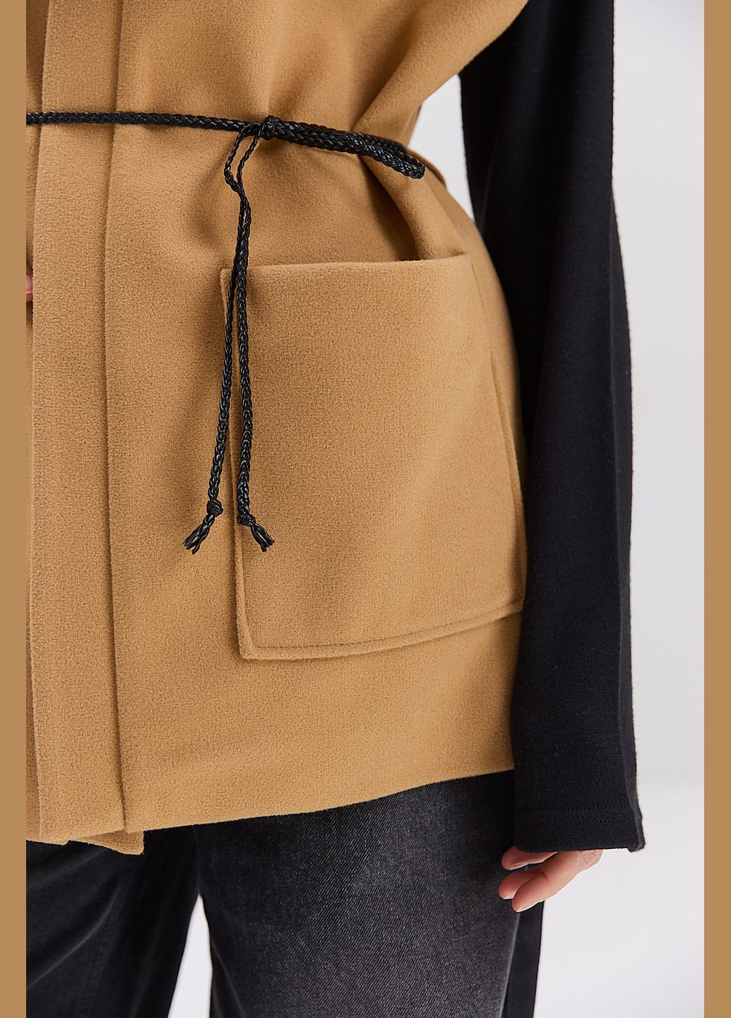 Женский жилет из черной пальто Arjen (324392579)