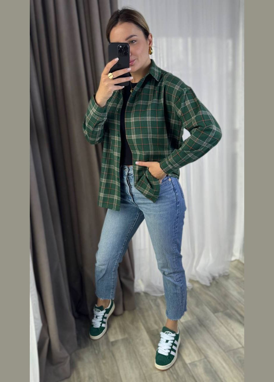 Зеленая рубашка No Brand