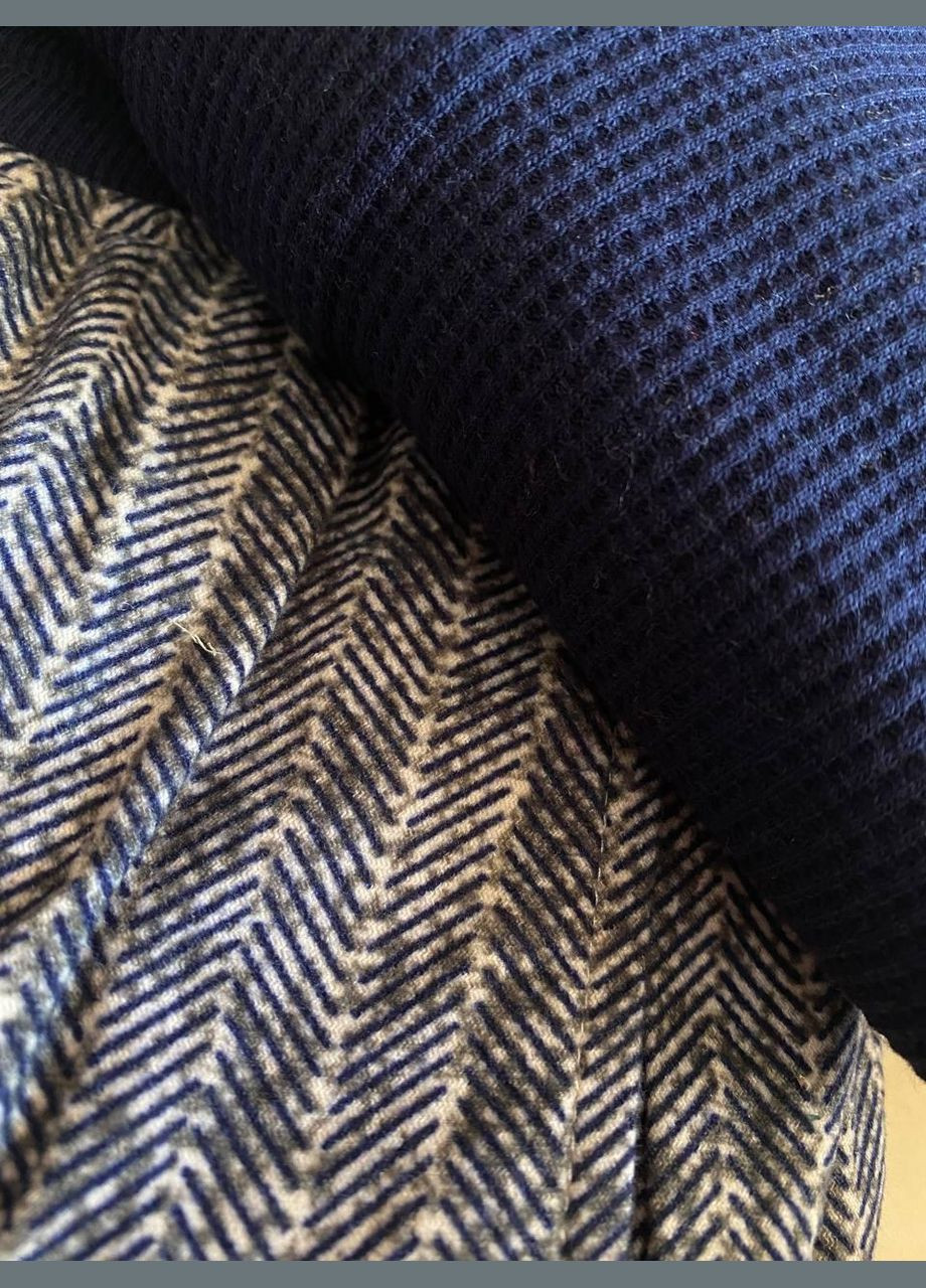 Піжама чоловіча кофта з довгим рукавом і штани Сірий з синім 3-1953 Gisela (290186287)
