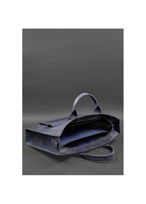 Сумка мужская кожаная через плечо для ноутбука и документов синый Crazy horse BlankNote (302007965)