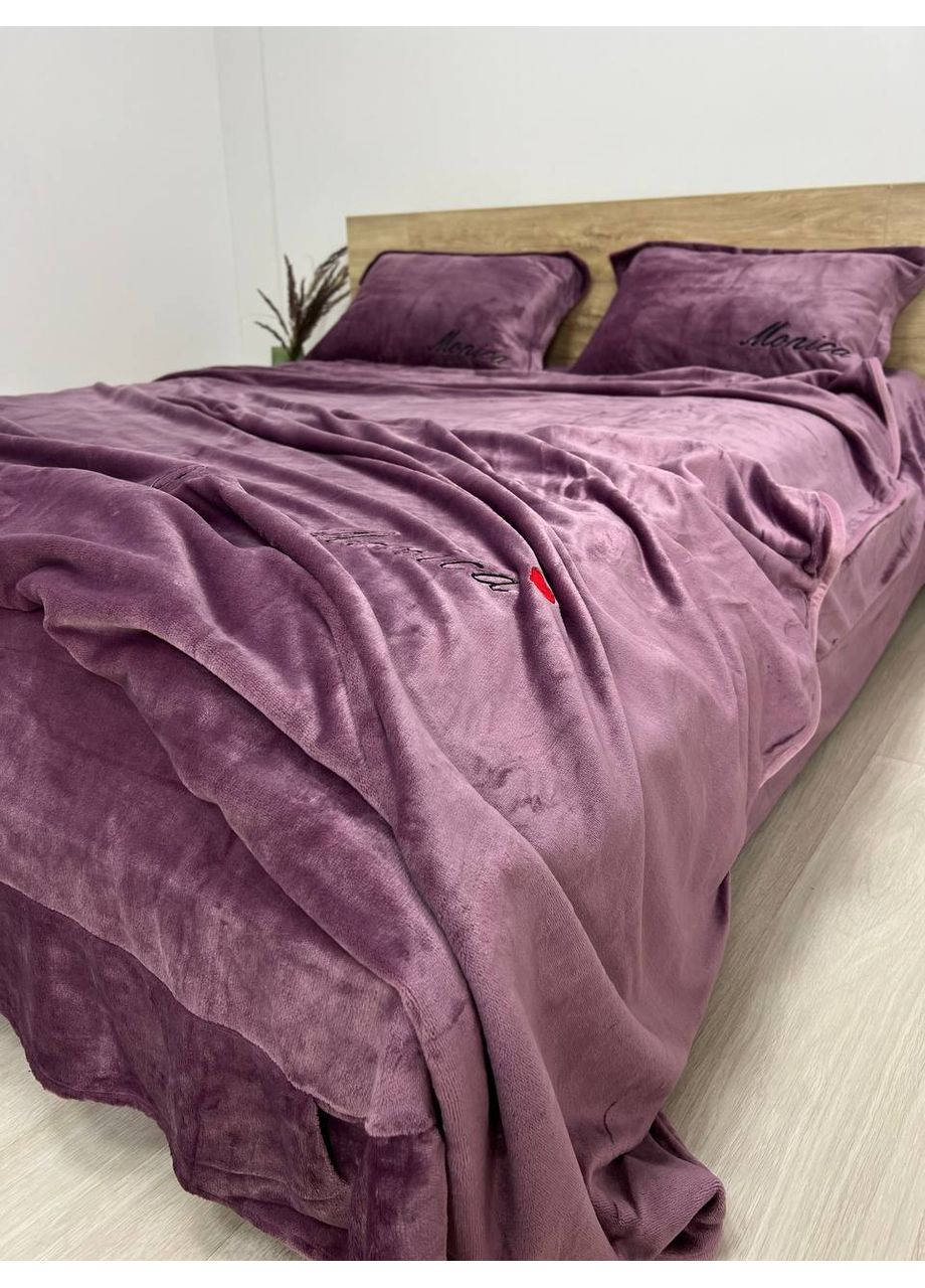 Велюровое постельное белье Моника евро 200х230 Koloco (366343863)