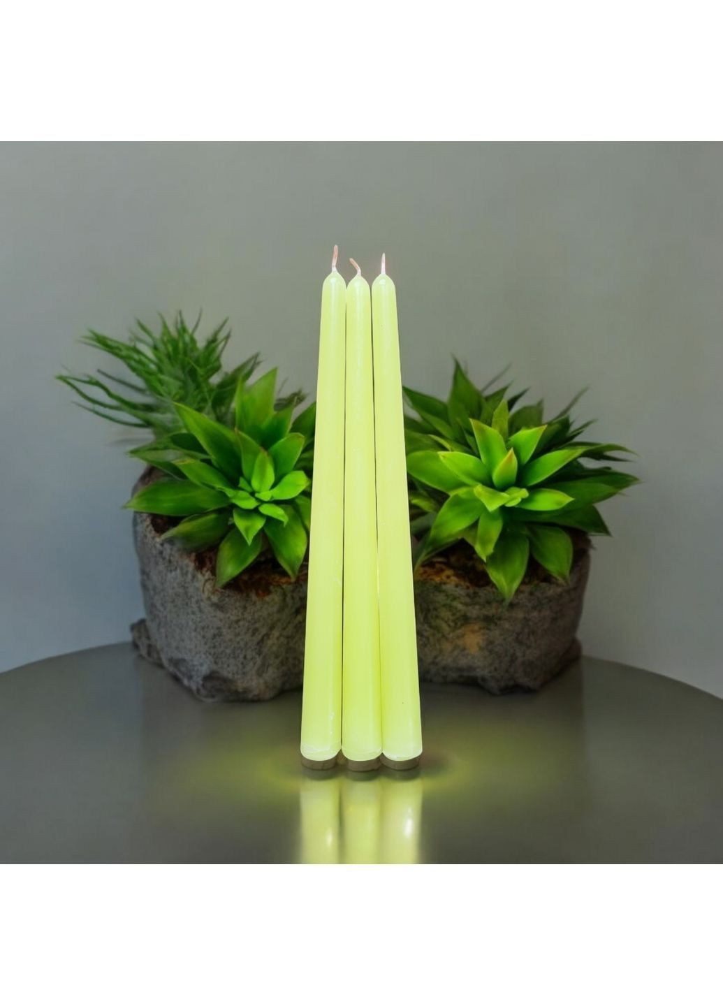 Свічки столові набір свічок «Лимонний Світ» столові свічки ручної роботи в наборі 3 шт Handmade Studio - AV (371357224)