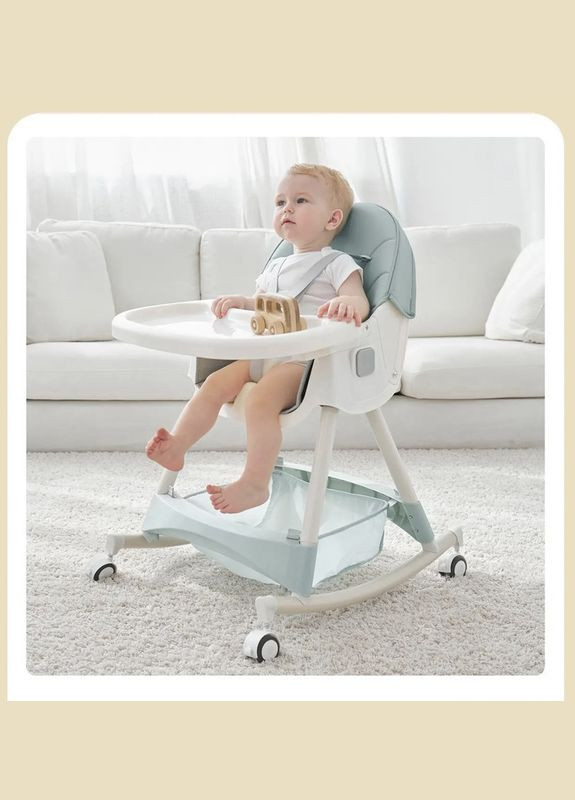 Стульчик для кормления + кресло-качалка 2в1 цвет No Brand (306554819)