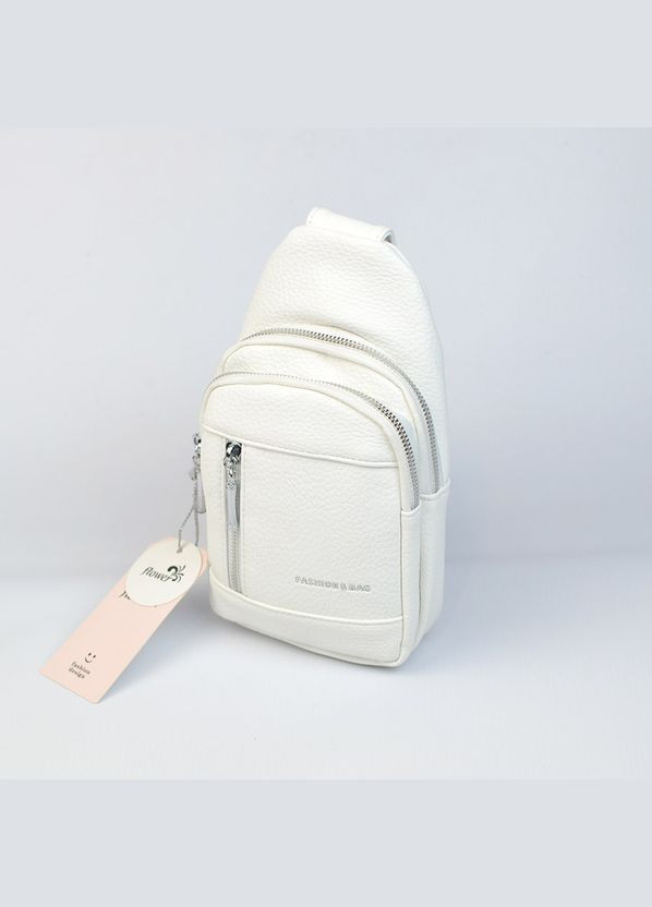 Біла маленька жіноча нагрудна сумка слінг для телефону та маленького гаманця No Brand (330066291)