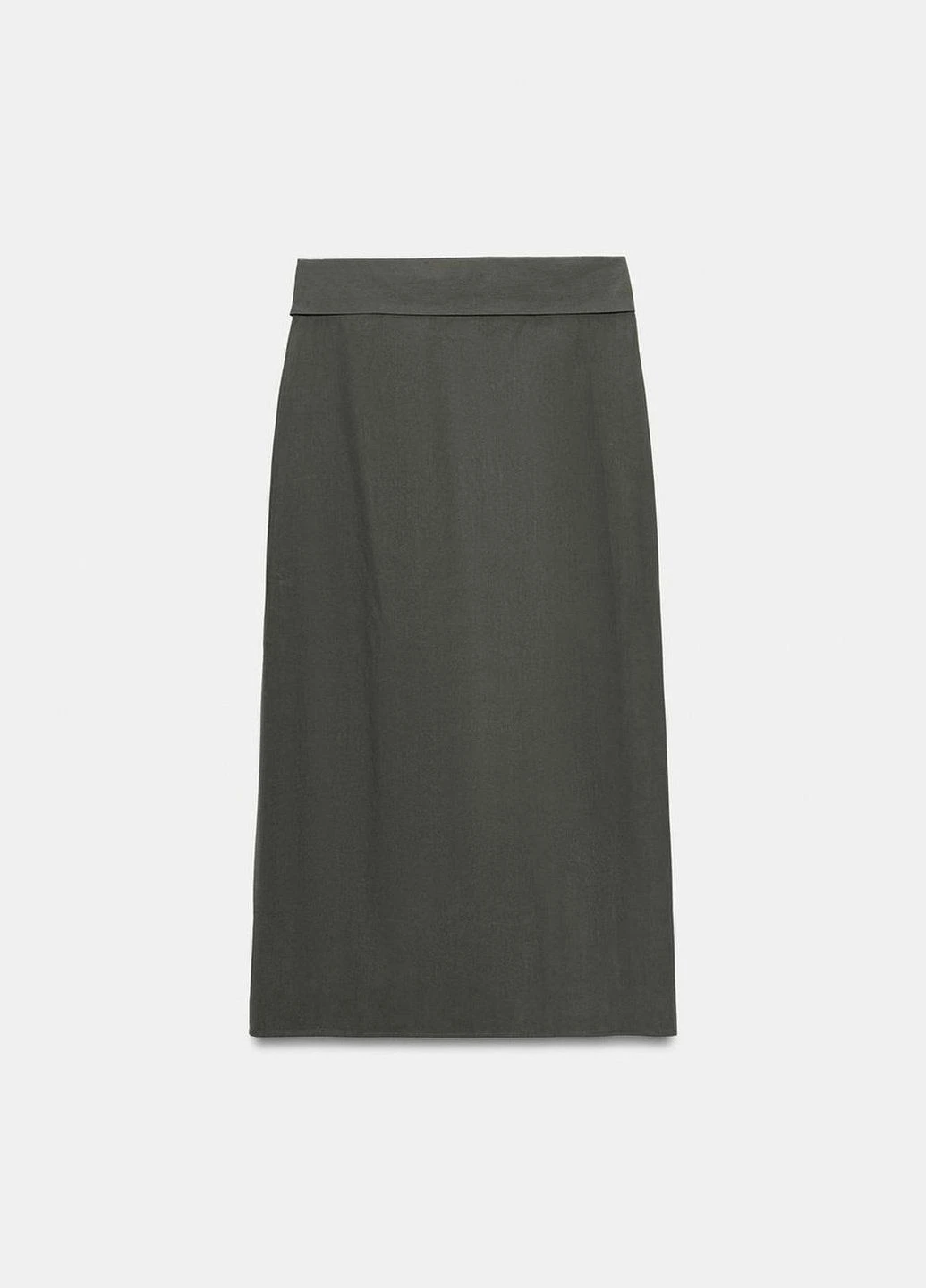 Серая однотонная юбка Zara