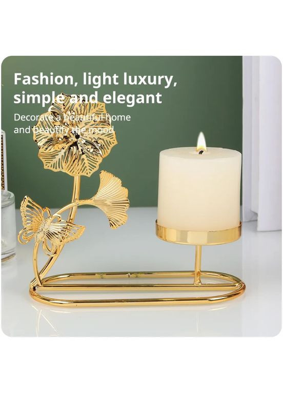 Витончений свічник у вигляді квітки з метеликом No Brand (278250120)