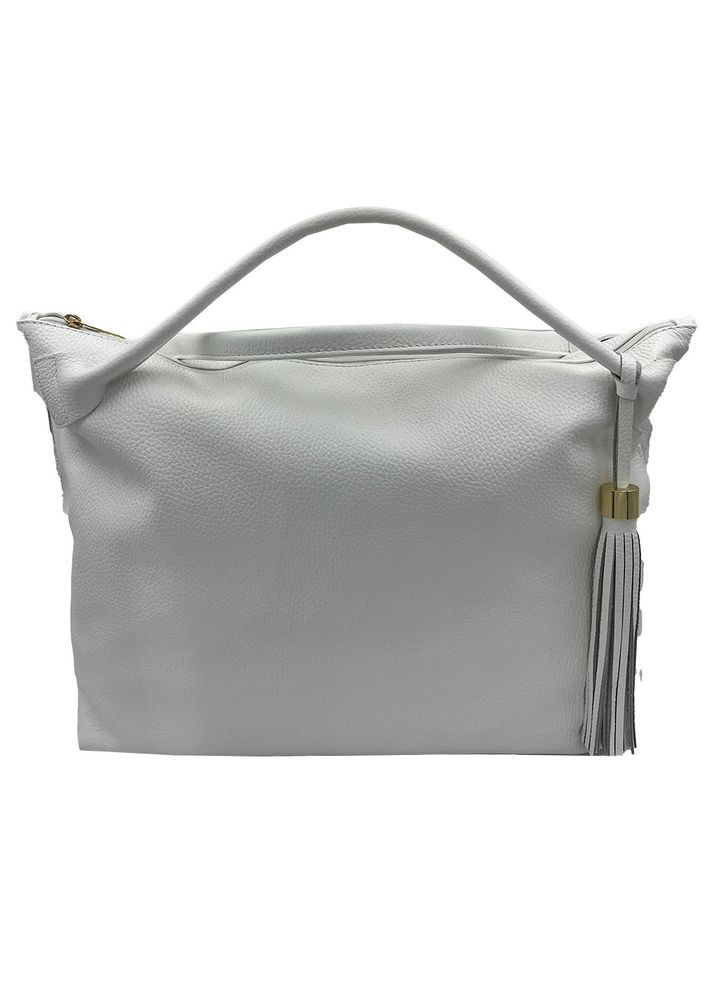 Сумка жіноча італійська з натуральної шкіри біла 6828801895 Felicita (365279745)