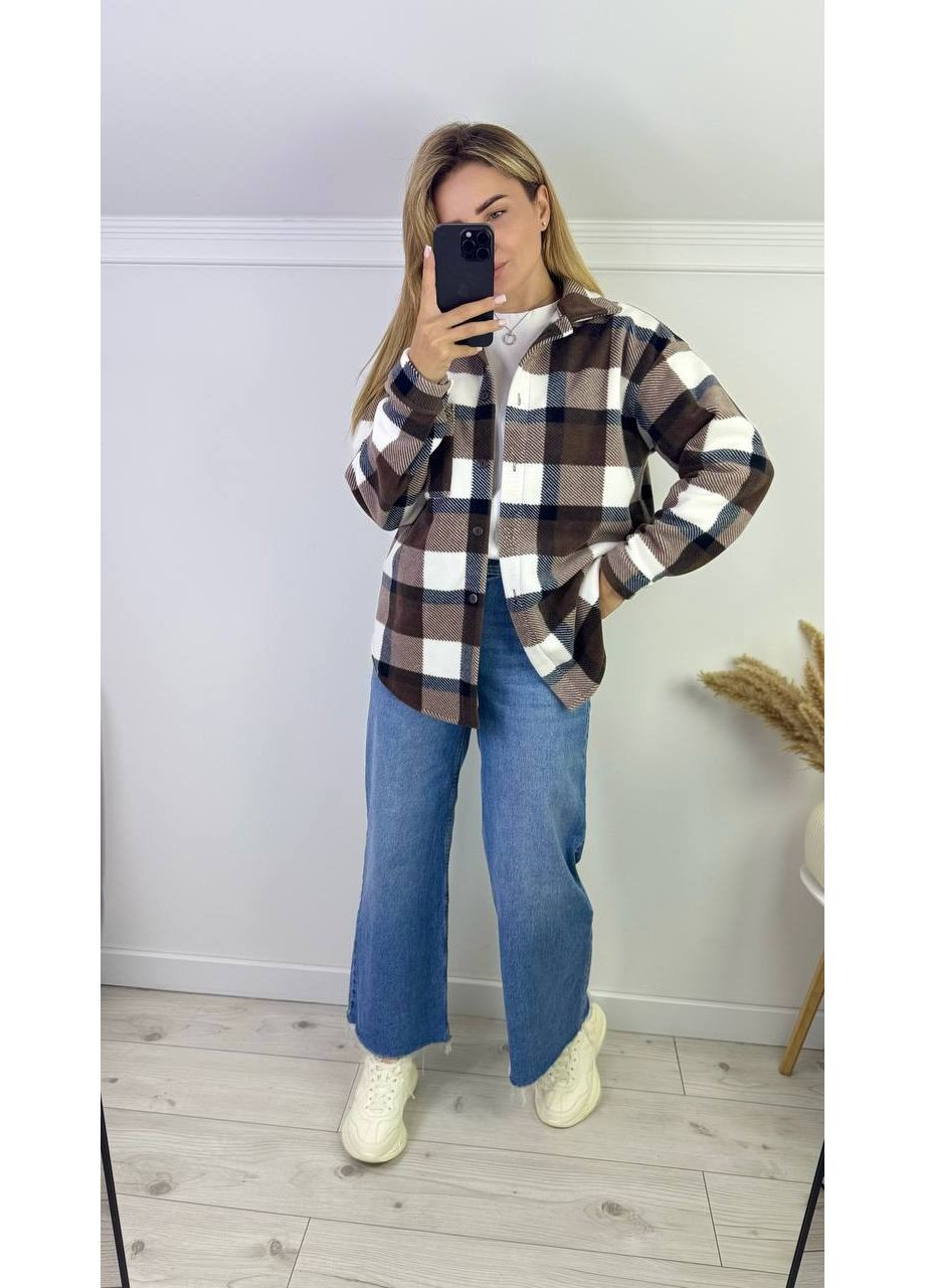 Коричневая повседневный, кэжуал рубашка Україна