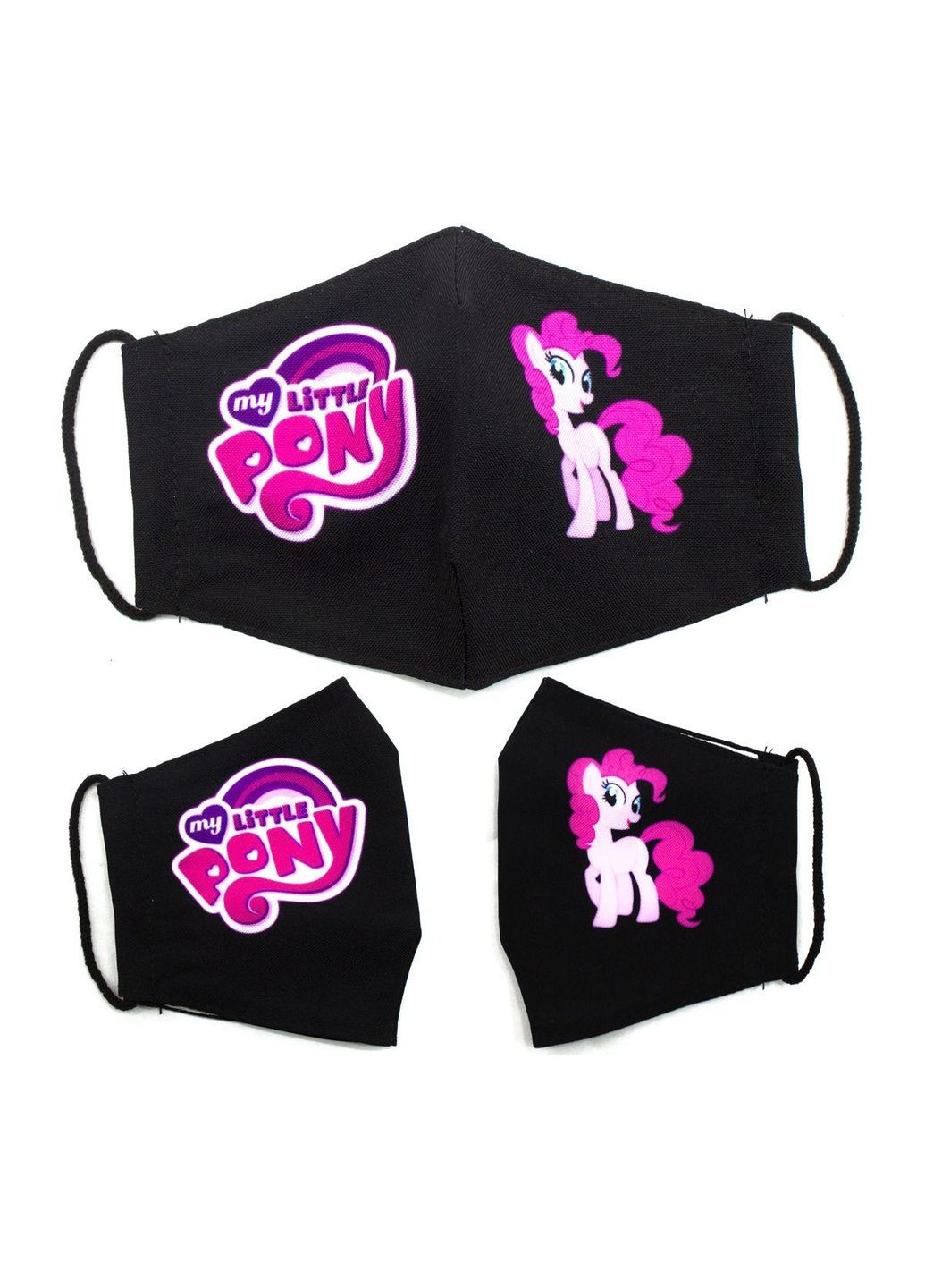 Захисна маска дитяча Багаторазова 4-х шарова "Поні" розмір 3, 7-14 років (mask2NEW) MIC (362421582)